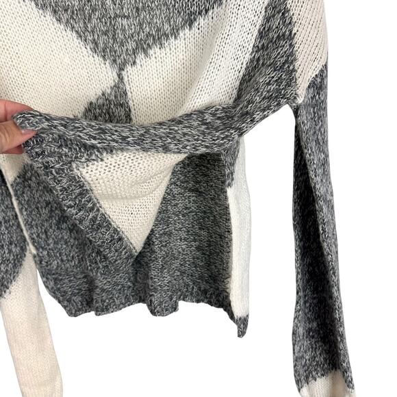 Nordstrom BP. Colorblock Gray Knit Boatneck Crop Sweater Size Medium - Picture 5 of 12